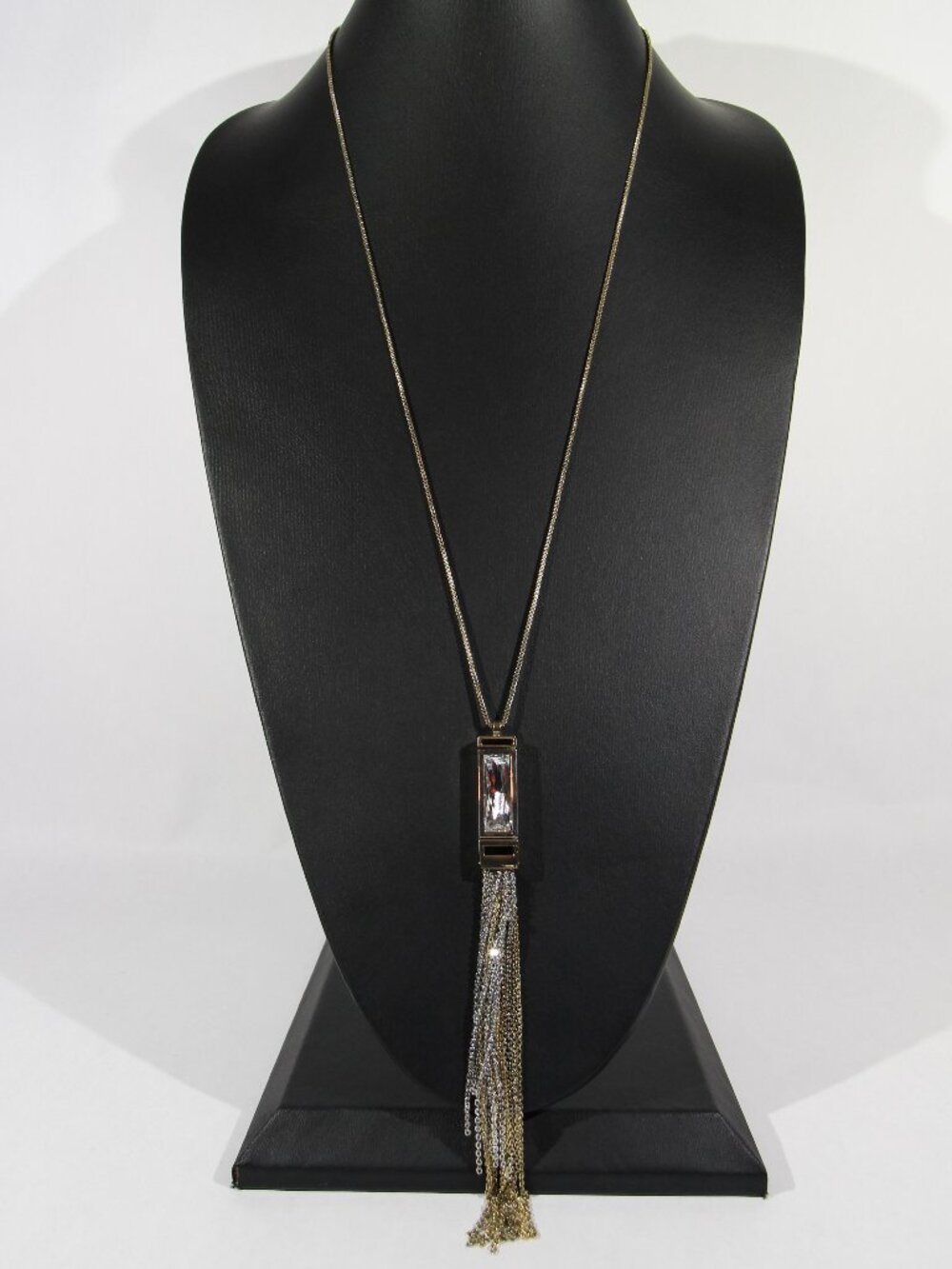 Vintage White House Black Market Gold Tone Tassel Necklace